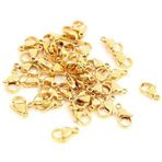 SQMSK 30 adet ıstakoz toka kanca yaylı toka zincir bağlantı tokası 10 x 5 mm 12 * 7 mm kolye ve bilezik zinciri için kendin yap moda takı bulguları