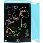 SQUADO Çocuklar için Renkli LCD Grafik Tablet, 12 inç, Silinebilir Beyaz Tahta, 3-7 Yaş Çocuk Oyuncağı, Doğum Günü Hediyesi ÇEŞİTLİ RENKLER