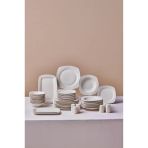 Square Bone Salen 57 Parça 12 Kişilik Yemek Takımı