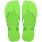 Square Glitter Neon Green Kadın Terlik