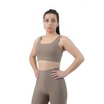 Square Neck Spor Büstiyer, Açik Vizon S