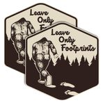 SQUATCH METALWORKS Çıkartması - Bigfoot Tampon Çıkartması - Vinil Çıkartma - 2'li Paket (Sadece Ayak İzleri Bırakın)