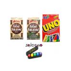 Squid Game 2 Gonggi 5 Taş Uno + Anlat Bakalım Seri 1 + Seri 2 Oyun Kartları - 4 Lü Set