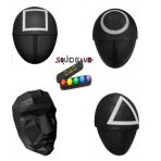 Squid Game Kalamar Oyunu Yüz Maskeleri Kare Üçgen Daire Yönetici Ve Beştaş Oyun Set