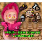 Squid Game Labubu Kıyafeti Ve Aksesuar - Sticker Seti Hediye (Bebek Dahil Değildir)