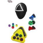 Squid Game Üçgen Maske + Kutulu Squid Game Gonggi Squid Game 5 Taş Oyuncak Beştaş