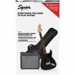 Squier Affinity Strat HSS Frontman 15G Amp Charcoal Frost Metallic Elektro Gitar