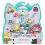 Squish-a-longs 14'lü Paket - Seri 1, Dalga 2 - (14) 1" Mini-Squish (4) Aksesuarlı, (1) Halka Bağlantılı ve (1) Koleksiyoncu Kılavuzu - Topla, Ticaret Yap, & Oyna
