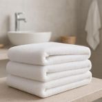 S&R 3 Adet 90x150 Cm Beyaz Otel Banyo Havlusu 620 Gram - 90 x 150 cm