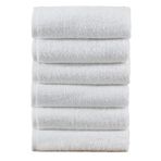 S&R 6 Adet 50x90 Cm Lüx Beyaz Otel Havlusu 250 gram %100 Pamuk El-yüz-baş Havlusu Hotel Collection