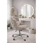 SR Dekoratif Çalışma Sandalyesi Taş Rengi – Makyaj Masası, Butik ve Home Office Kullanım - Bej