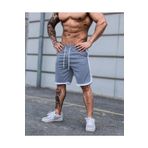S&R FASHION Gri Scuba Kumaş Cepli Spor Şort