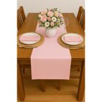 S&R Runner Leke Tutmaz Keten Masa Örtüsü 45x160 cm Pembe