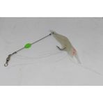 Sr Sazanrig Karides Shrimp Glow Sahte Silikon Balık Yemi Fosforlu Kancalı 7.5 cm 5.5 gr