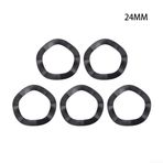 Sram Aynakol Seti için Ultra İnce Çelik Ayar Contası, 24 mm ve 30 Mm Alt Braket Ara Parça Dalga Yıkayıcı, Bisiklet Aktarma Organları Ayarına Hassas Uyum, 5'li Paket (24 mm)