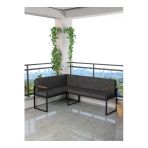 Src Serisi Balkon, Bahçe, Cafe, Köşe Takımı, Balkon Köşe Takımı - Pufsuz - Antrasit