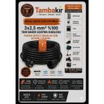 Srcelektronik 3x2.5 % Yüz Tam Bakır (1-25 Metre Arası) Kablolu Uzatma Seyyar.( Beyaz Eşya - Araç Şarjı - Karavan - Şantiye ve Bağ Bahçe Işleri Için Uygundur) - Siyah - 20 METRE