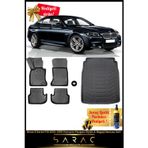 Srcmats Bmw 5 Serisi F10 2013-2016 Araca Özel 3D Havuzlu Paspas Siyah & Bagaj Havuzu Seti (Hediyeli!)