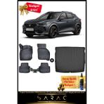 Srcmats Cupra Formentor 2024 Sonrası Araca Özel 3D Havuzlu Paspas & Üst Bagaj Havuzu Seti+ - Siyah