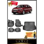 Srcmats Honda City 2021 Sonrası Araca Özel 3D Havuzlu Paspas & Bagaj Havuzu Seti - Siyah