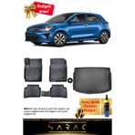 Srcmats Kia Rio Hatcback - Yeni Kia Logolu 2017 Ve Sonrası 3D Havuzlu Paspas & Bagaj Havuzu Seti+(Hediyeli!)