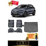 Srcmats Kia Stonic 2017 Sonrası 3D Havuzlu Paspas & Bagaj Havuzu(Eski Kia Logolu) Seti+(Hediyeli!)