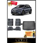Srcmats Kia Stonic 2017 Sonrası 3D Havuzlu Paspas & Bagaj Havuzu(Yeni Kia Logolu) Seti+ - Siyah