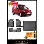 Srcmats Renault Kangoo 1998-2007 Araca Özel 3D Havuzlu Paspas & Bagaj Havuzu Seti+(Hediyeli!)