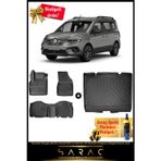 Srcmats Renault Kangoo Multix Combi 2021 Ve Sonrası Araca Özel 3D Havuz Paspas & Bagaj Havuzu Seti+Hediyeli!