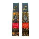 sree vani 2 li Set Manifest Sanatsal Serisi Doğal El Yapımı Premium Kalite Tütsü (Rose&Olibanum-Orange)