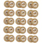 Sreuyong 30 adet DIY bambu yuvarlak şekil şişe açacakları Coaster buzdolabı mıknatıs buzdolabı Sticker Bar dekorasyon bira şişe açacağı