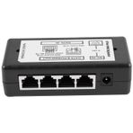 Sreuyong 4 Port Poe Enjektör Poe Güç Adaptörü Ethernet Güç Kaynağı Pin 4,5 (+)/7,8 (-) Giriş Dc12V-Dc48V Ip Kamera için