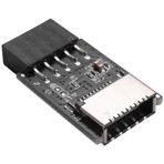 Sreuyong Anakart USB2.0 9Pin TYPE-C A-KEY Ön Konnektör Dönüştürücü USB3.2 TİPE-E Arayüzü Başlık Adaptörü Genişletici Kart