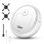 Sreuyong Robotic Vacuum Intelligent Low Noise Floor Sweeper Dust Catcher Carpet Cleaner,White
