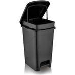SRL-3029 Slim Pedallı Plastik Çöp Kovası Iç Kovalı 25 Lt Siyah - Çok Renkli