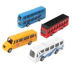 Srliya 4 Adet 1/87 Minyatür Renkli Araba Modeli Seti, Yüksek Dereceli Sprey Boya, Alaşımlı Gövde, Geri Çekilebilir Motor Tasarımlı Çocuklar Için, 3 Yaşından Büyükler Için Uygun,