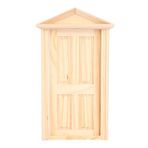Srliya Bebek Evi Ahşap Kapı, DIY Minyatür Ahşap Spire Kapı Mobilyası. Gerçekçi, 1:12 Dollhouse Için, DIY'niz Için Eğlenceli, Ana Renkli Ahşapla İnce Oyulmuş Çizgiler
