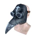 Srliya Cadılar Bayramı Punk Veba Doktor Gaga Maskesi, Lateks, Süslü Elbise Partileri, Noel, Cadılar Bayramı, Paskalya, Tiyatro Gösterileri, Çapraz Gaga Tabancası + Gümüş