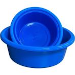 Srt 3'lü Saklama Kabı Seti–iç Içe Geçmeli Badya / Leğen – Mutfak ve Ev Içi Kullanım – Plastik Pratik Set - Lacivert