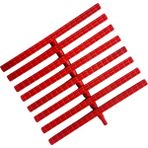 Srt Havuz Savak Izgarası Tek Geçme (19.5 Cm) 10 Metre - Kaydırmaz - Kırmızı