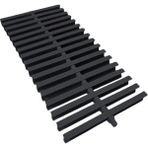 Srt Havuz Savak Izgarası Tek Geçmeli (20 Cm)- 1 Metre- Siyah