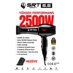 SRT Infinity 2500 W Fön Makinesi & Saç Kurutma Turbo Professional Seri 2.5m Uzun Kablolu İtalyan motor