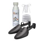 SRTfootcare 4lü Set Beyaz Deri ve Kumaş Ayakkabı Boyası + Telli Ayakkabı Kalıbı + 2 çift K111-K103 120 cm Bağcık