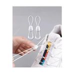 srtfootcare Akıllı Kilitli Outdoor Ayakkabı Bağcığı 120cm (SALOMON AYAKKABILARA UYUMLUDUR) 1 Çift Beyaz