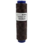 Srtfootcare Akr Yassı Mumlu Ip 1MMX100MT Mumlu Iplik Takı Deri Hobi Saraç Ipliği Çanta Ipi - Kahve 001
