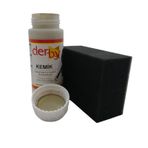 SRTfootcare Derby Mont, Direksiyon, Koltuk, Deri Eşya Boyası 100ml ve Siyah Sünger (Kemik)