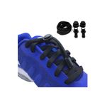 srtfootcare Elastik Yassı Akıllı Kilitli Bağcık 100cm 1 Çift Siyah
