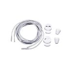 SRTfootcare Lcy Kırçırlı Yuvarlak Kilitli Elastik Bağcık 100 Cm (Beyaz)