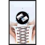 SRTfootcare Mıknatıslı Nikel Kapamalı Elastik Yassı Bağcık 100 cm 1 Çift - Beyaz