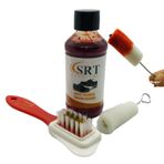 SRTfootcare Süet Nubuk Ayakkabı Bakım Boyası 110 Gr ve 4 Yönlü Temizleme Fırçası (Açık Kahve)